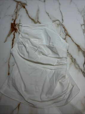 Zara White wrapped top xs
